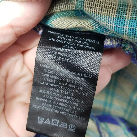 NEW Free People Ruth Long Button Front Shirt Dress Duster Jacket Purple Green - Picture 14 of 15